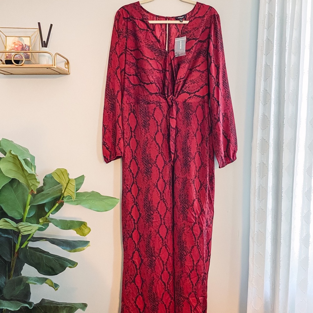 Snakeskin Print Jumpsuit